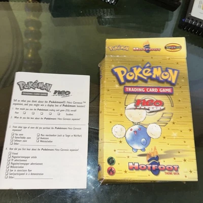 Juego de cartas coleccionables Pokémon Neo Genesis Hotfoot temático mazo caja e inserto solamente Foto 1 de 4