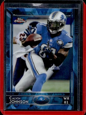 2015 Topps Chrome Calvin Johnson Diamond Refractor #5 Lions - Image 1 of 2