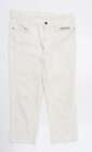 Crew Clothing Womens White 100% Cotton Straight Jeans Size 12 L27 in Regular Zip