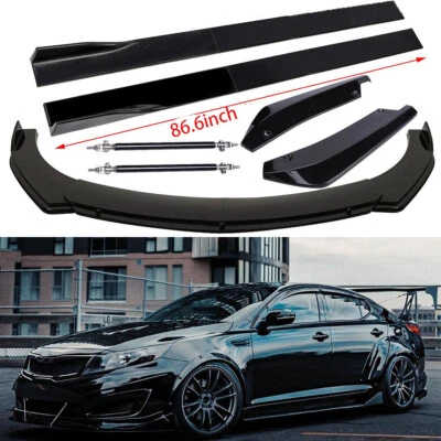 For Kia Forte Front Bumper Lip Spoiler + Side Skirts + Rear Lip Foto 1 de 4