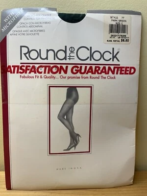 Pantimedias Vintage Redondas El Reloj Microfibra Estilo Opaco 77 Talla C Verde Parque Foto 1 de 3