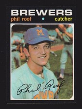 1971 TOPPS #22  Phil Roof  MILWAUKEE BREWERS  EX-MINT+   A