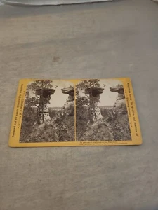 WISCONSIN DELLS SV - Leaping to Stand Rock - HH Bennett 1880s OVERSIZED! - Picture 1 of 2