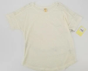 Harper Canyon Girls Raw Hem Lace Knit Top NWT Girls Size M 8/10 Ivory - Picture 1 of 5