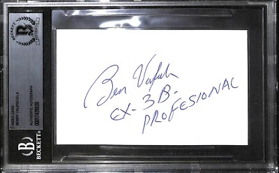 BENNY BEN VALENZUELA SIGNED AUTO'D INDEX CARD IC BAS COA ST LOUIS CARDINALS A - Image 1 of 3