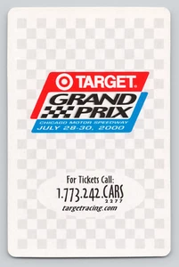 Tarjeta intercambiable Target Grand Prix 2000 tarjeta de juego tres de palos publicidad Y2K - Imagen 1 de 2