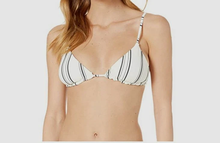 $69 Billabong Para Mujer Marfil Rayas Día Drift Triángulo Bikini Top Natación Talla XL Foto 1 de 1