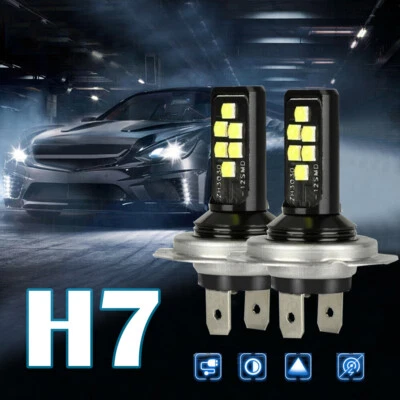 2X H7 Led Car Light Auto Headlight Bulbs High Low Beam 240W 52000LM 6000K — 第 1/4 张图片