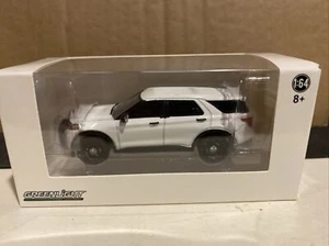 2020 Ford Explorer White Blank Police Car 1:64 Greenlight Diecast Brand NEW - Picture 1 of 6