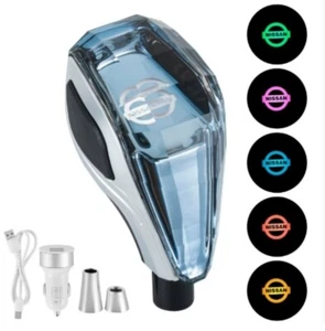 Car Crystal Gear Shift Knob Head with LED 7 color Light for Nissan - Bild 1 von 8