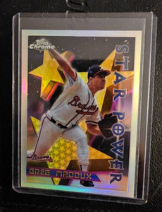 1996 Topps Chrome Star Power Refractor #3 Greg Maddux Atlanta Braves Hall Fame