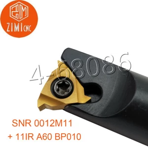 SNR0012M11 herramienta de torneado de torno orificio interior + 1 pieza 11IR A60 inserciones de carburo de roscado - Imagen 1 de 7
