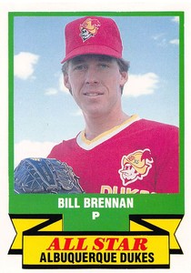 Bill Brennan 1988 CMC Triple A All-Stars 41  Albuquerque Dukes  Baseball Card