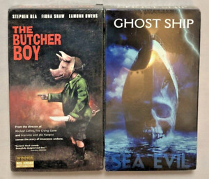 Lot of 2 New Factory Sealed VHS Movie Horror Movies Ghost Ship & Butcher Boy