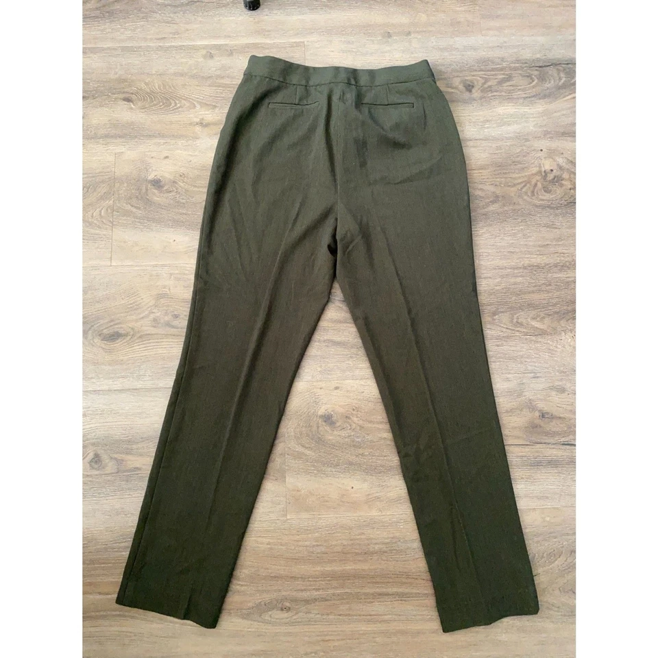 Chic Pantalón Verde Oliva Pierna Ancha - Pantalones Elegantes y Cómodos 10P Foto 1 de 4
