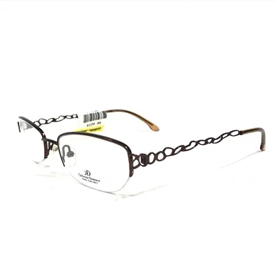Catherine Deneuve CD-246 BRN Eyeglasses Frames Brown Oval Half Rim 52-17-135 - Image 1 of 4