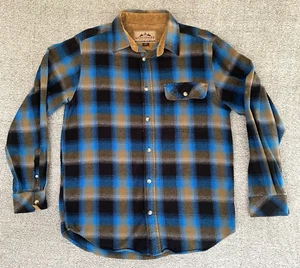 Legendary Whitetails Flannel Shirt Men Medium Blue Plaid Long Sleeve Button Down - Picture 1 of 9
