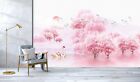 3D Rosa Blumen Schwan M1983 Tapete Wandbild Selbstklebend Abnehmbare Aufkleber