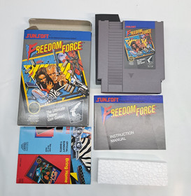 Freedom Force Nintendo Entertainment System NES  CIB Complete in Box with Poster