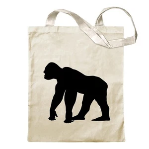 Affe - Gorillas - Schimpansen Tragetasche Baumwolltasche Stoffbeutel langer Hen - Picture 1 of 91