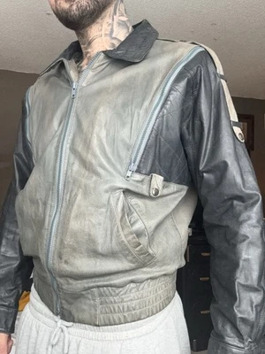 Chaqueta de Cuero Grunge Años 80 De Colección, Hombre’s US Mediana Foto 1 de 4