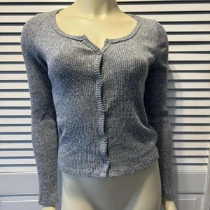 Cárdigan acanalado gris para mujer FRANKEE & SKYLARR M - Imagen 1 de 11