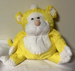 Juguete de mono amarillo y blanco de peluche Fisher Price Puffalump Wild 1987 vintage - Imagen 1 de 8