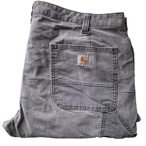 Carhartt Grey Original Fit Carpenter Pants Trousers Women's Size 39W 31L - Picture 1 of 18