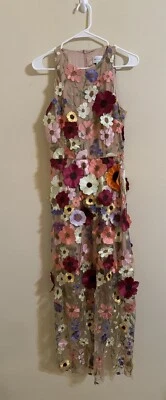 Vestido Milly Maxi Floral Bordado Encaje Multicolor Talla 4 Foto 1 de 4