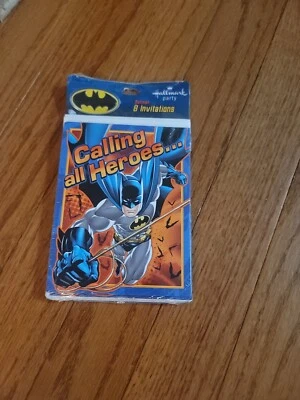 NUEVO BATMAN 8 INVITACIONES SUMINISTROS DE FIESTA Foto 1 de 3