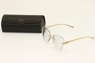 Cartier Panthère De Cartier Eyeglasses CT0032RS 001 60-18-130 *READ* - Image 1 of 4