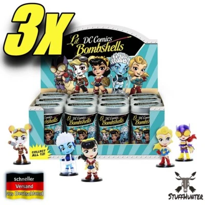 DC Comics Bombshells Serie 2 - Figuren Mystery Dose Vinyl Figuren 10cm [3 Stück]