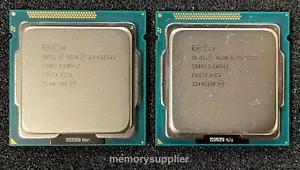 Lo of (2) SR0PJ Intel E3-1225v2 QC 3.20GHz 5.00GT/s DMI 8MB L3 FCLGA1155 CPUs - Picture 1 of 2