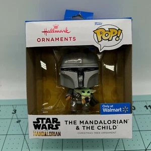 2021 Hallmark Ornament Mandalorian and The Child Walmart Exclusive Funko Pop - Picture 1 of 3