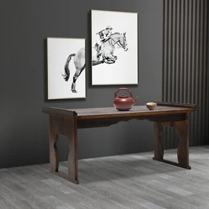 Japanese Floor Table Folding Coffee Table & Tea Table Wooden Altar Table 32"x18" - Picture 1 of 17