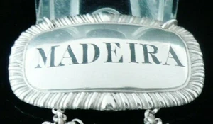 Scottish Antique Sterling Silver MADEIRA Decanter Label,Alexander Edmonstoun III - Picture 1 of 6