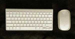 Apple Magic Keyboard and Magic Mouse Work Great Very Good Condition - Picture 1 of 6