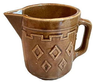 Monmouth Western Stoneware Mid Century Pitcher Jug Brown Pottery 5" JR - Picture 1 of 5