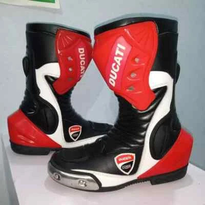DUCATI CORSE Zapatos de Motocicleta Botas de Motocicleta Cuero Deporte Carreras Touring Moto Foto 1 de 4