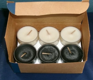 PartyLite One Box (12) Black Vanilla Universal Tealight Candles V04825 NOS - Picture 1 of 2