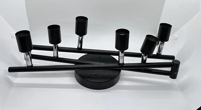 Globe Electric 59693 Payton 6 iluminação de pista dobrável pintada de preto fosco - Imagem 1 de 4