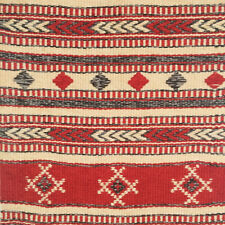 VTG Geometric Hand Woven Woool Fiber Art Wall Tapestry Hungarian 43x15" Unused