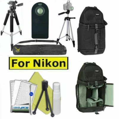 57" PRO TRIPOD + BACKPACK BAG +REMOTE FOR NIKON D5000 D5100 D5200 COOLPIX P910 - Image 1 of 4