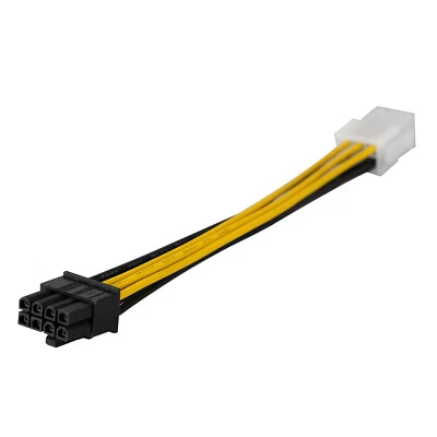 PCIe Power 6pin to 8pin Converter for Video GPU Graphics Card Cable Adapter Plug - Image 1 of 4