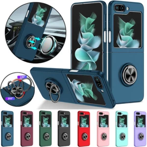 For Samsung Galaxy Z Flip 3 4 5 6 7 5G Magnetic Case Shockproof Ring Stand Cover - Picture 1 of 87