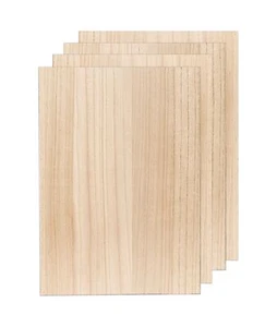 4 Pack MDF Wood Boards 12"x17"-1/4th inch Thick Wooden Planks Double Sided Ve... - Picture 1 of 3