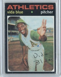 1971 Topps #544 Vida Blue A's 2nd year Cy Young semi high #
