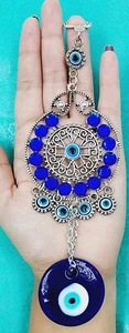 Evil Eye Hanging For Home Entrance Round Nazar Battu Protection Good Luck Charm - Picture 1 of 5