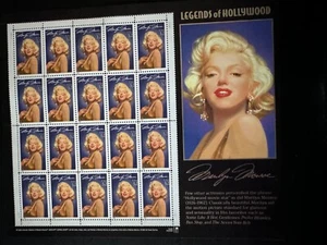 Scott #2967 Marilyn Monroe Legends of Hollywood Pane of 20 32¢ Stamps (1995) - Picture 1 of 2