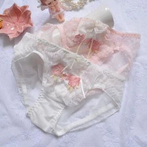 Womens Underwear Panties White Knickers Lace Sheer Bikinis PINK Hipster Size XXL - Picture 1 of 10
